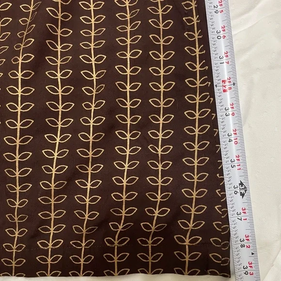 Chic Brown Wide-Leg Pants with Gold design - Picture 9 of 10